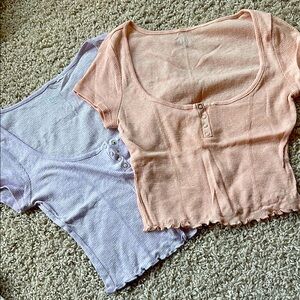 LOT OF 2 Pac Cares Crop Tops